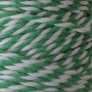 Coton à macramé bicolore 0,8 mm - Bobine de 50 gr - Coloris Vert