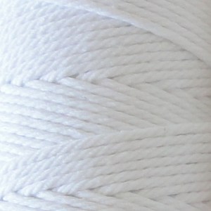 Coton à macramé 2 mm - Bobine de 200 gr - Coloris Blanc