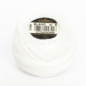 DMC Coton perlé - Pelote de 10g - n°8 Coloris Blanc