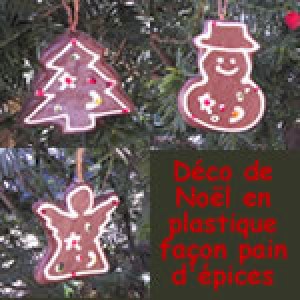 Déco de Noël en plastique façon pain d'épices