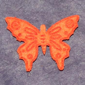 Papillon en feutrine avec motif - Orange