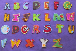Motif thermocollant alphabet