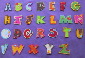 Motif thermocollant alphabet