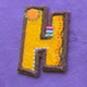 Motif thermocollant alphabet - H