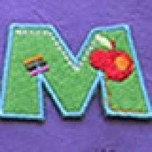 Motif thermocollant alphabet - M
