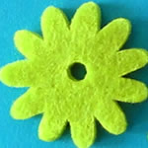 Fleur en feutrine 3,5 cm - Vert pistache