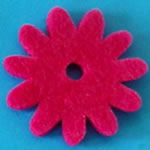 Fleur en feutrine 3,5 cm - Fuschia