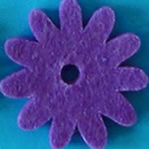 Fleur en feutrine 3,5 cm - Violet