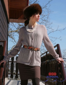 Cardigan Grazia en Adriafil Kid Mohair