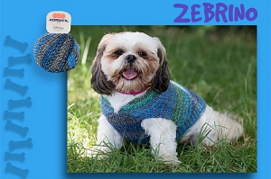 Manteau pour chien Clarabella en Adriafil Zebrino