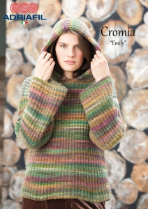 Pull à capuche Emily en Adriafil Cromia