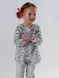 128/30 Cardigan en Plassard Flamme