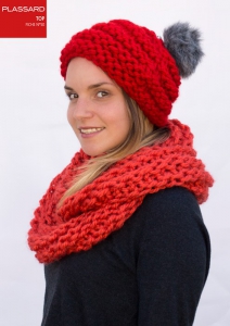 Snood et Bonnet en Plassard Top