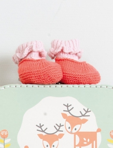 131/28 Chaussons-chaussettes en Plassard Rose & Lou