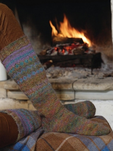 Arran Socks en Rowan Colourspun et Rowan Felted Tweed