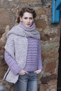 Shanty Scarf en Rowan Kid Classic, Rowan Alpaca Cotton