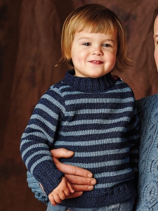 Breton Stripe en Rowan Original Denim (adulte et enfant)