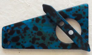 Fermoir moucheté pour vêtements ou sacs 95 mm - Bleu turquoise