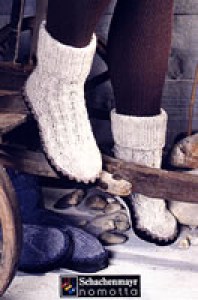 Semelles en cuir pour chaussons d'intérieur