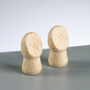 Mains en bois, perforation 6 mm, 24 × 12 mm - la paire