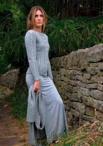 Illume Cardigan à torsades en Rowan Alpaca Soft DK