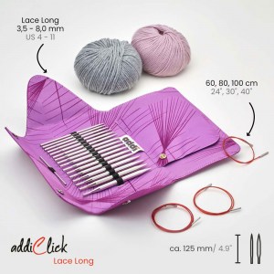 Addi Click-Lace - Kit d'aiguilles circulaires - Aiguilles longues