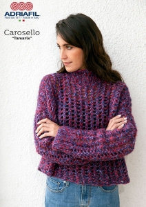 Kit à tricoter Adriafil Pull Tamarix en Carosello