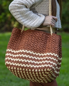 Kit à crocheter Adriafil Sac Redwood en Rafia
