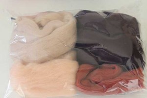 Laine mèche à feutrer 100% mérinos 100 gr - Mélange 1