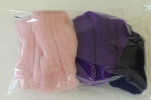 Laine mèche à feutrer 100% mérinos 100 gr - Mélange 2