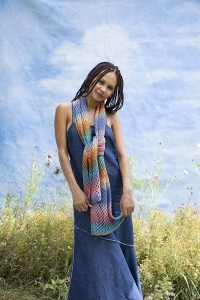 2571-02 Modèle Melina Echarpe en Lang Yarns Silk Color