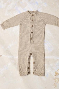 2583-12 Modèle Soren Grenouillière en Lang Yarns Baby Cotton Naturally Colored