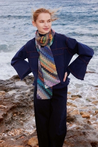 2585-262 Modèle Zorya Echarpe crocheté en Lang Yarns Infinity