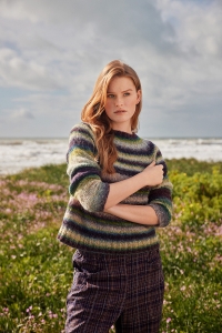 2598-003 Modèle Roisin Pull en top-down en Lang Yarns Galaxy