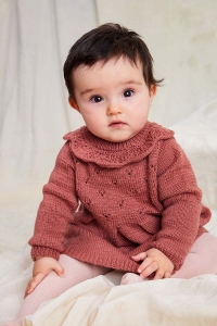 2599-001 Modèle Julie Robe en Lang Yarns Merino 200 Bébé
