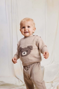 2599-018 Modèle Bear Pullover en Lang Yarns Merino 150