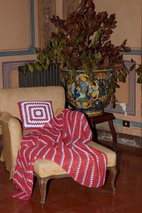 273-08 Modèle Beautiful Blossom Housse de coussin en Wool Addicts by Lang Yarns Joy