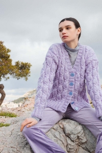 287-02 Modèle Gathering Storm Veste en Wool Addicts by Lang Yarns Promise