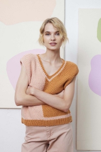 288-08 Modèle Demi Pull sans manches en Lang Yarns Amira