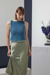 288-30 Modèle Prudence Haut au crochet en Lang Yarns Baby Cotton