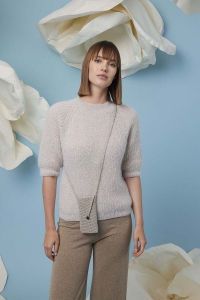 288-46 Modèle Fiona Pull manches courtes en Lang Yarns Lace Lamé