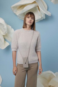 288-47 Modèle Dorsa Pochette pour portable au crochet en Lang Yarns Lamé Soft