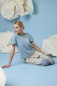 288-61 Modèle Olea Pull manches courtes en Lang Yarns Baby Cotton et Lace