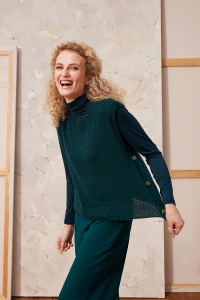 290-015 Modèle Ora Gilet en Lang Yarns Cashmere Premium