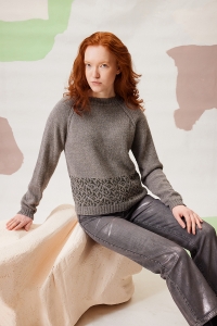 290-035 Modèle Lenora Pull en Lang Yarns Alpaca Soxx 4ply et Lamé Soft
