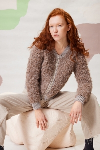 290-043 Modèle Perdita Blouson aviateur en Lang Yarns Shirley et Merino70