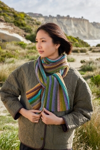 291-35 Modèle Drift Line Écharpe en Wool Addicts by Lang Yarns Move 8-Ply