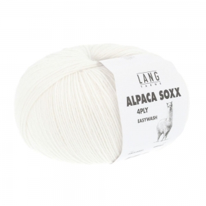 Lang Yarns Alpaca Soxx 4 Fils - Pelote de 100 gr - Coloris 0002 Blanc