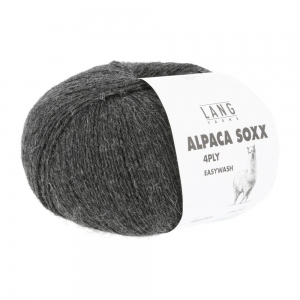 Lang Yarns Alpaca Soxx 4 Fils - Pelote de 100 gr - Coloris 0005 Anthracite Mélangé