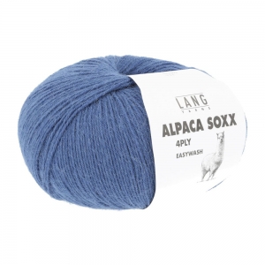 Lang Yarns Alpaca Soxx 4 Fils - Pelote de 100 gr - Coloris 0010 Bleu